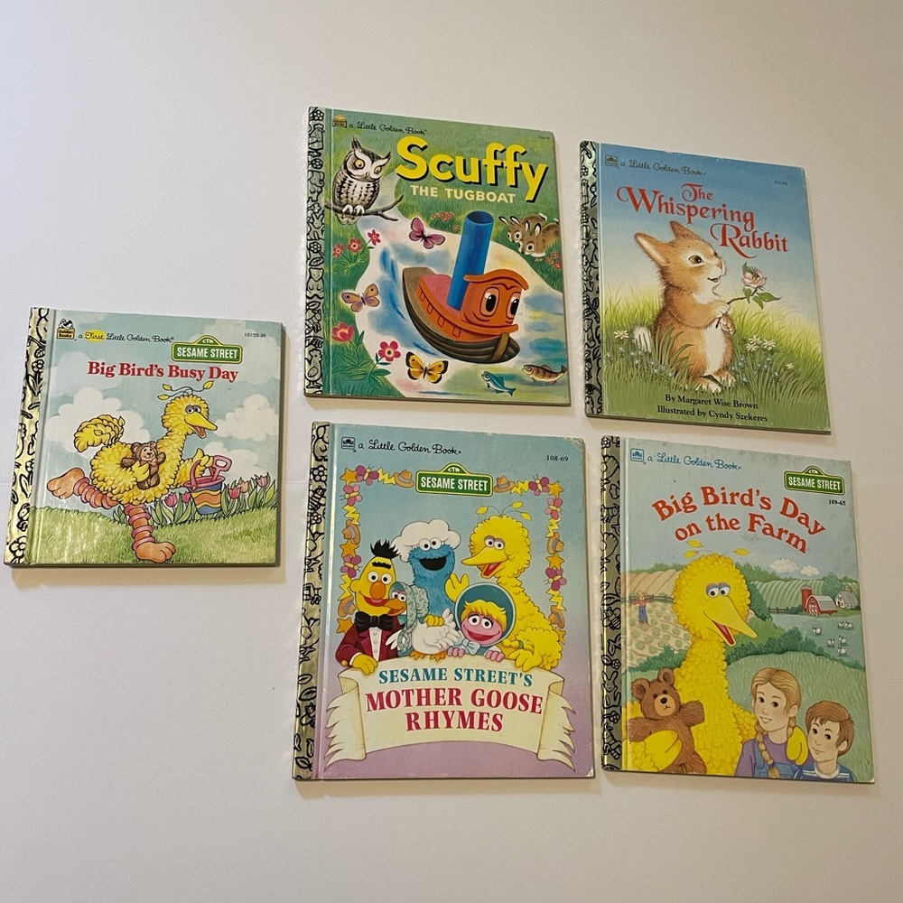 A Little Golden Book SESAME STREET.. ets Lot of 5 Children Story Books